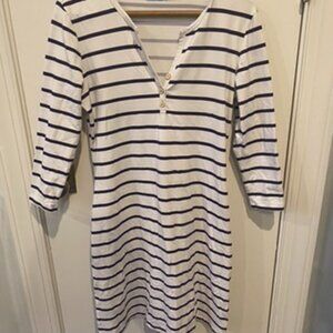 J. Mclaughlin tshirt dress, white and black stripe